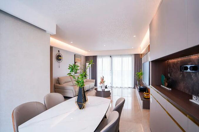 東莞碧桂園云樾半島129平現(xiàn)代輕奢四居室